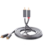 2RCA to 2RCA Phono Audio Cable 1 metre lead connect TV to HiFI Amplifier sound bar