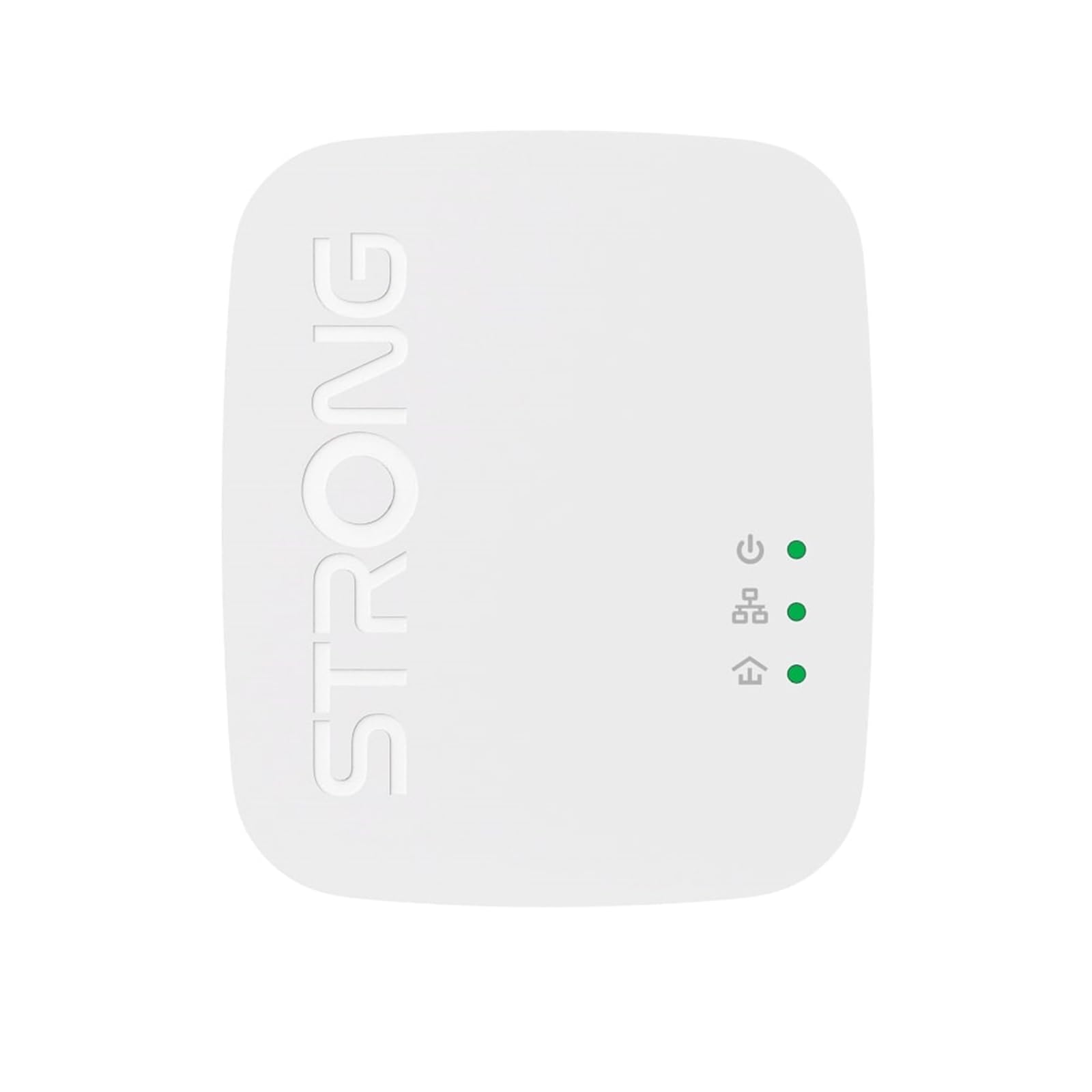 STRONG AV600 Mini Powerline Adapter Starter Kit, Pack of 3, Up to 300m Range, No Configuration Required, IE / UK Plug White