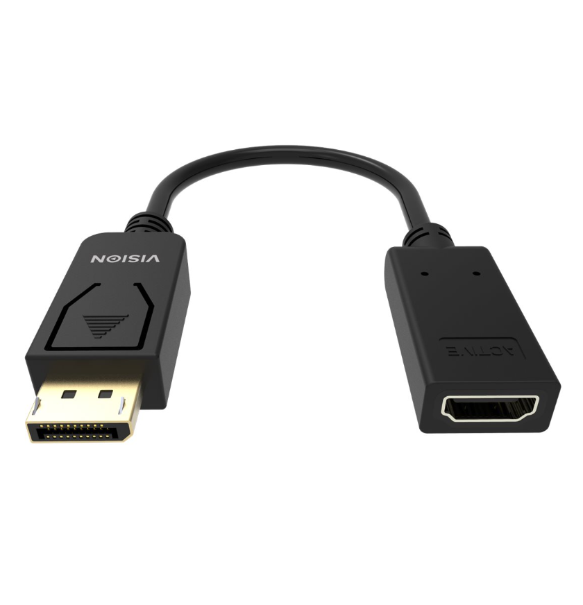 4K DisplayPort DP to HDMI adapter Black, 22cm