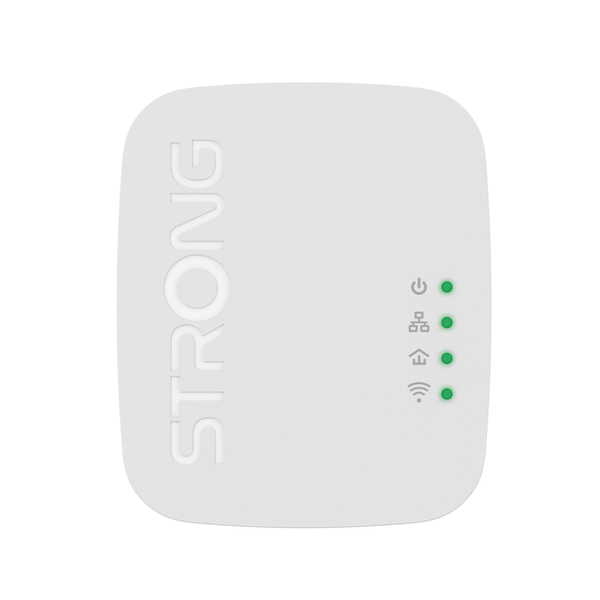 STRONG AV600 Wireless Powerline Kit, WiFi N300, Ethernet Ports, Powerline WiFi Extender,  IE / UK Plug, Plug & Play