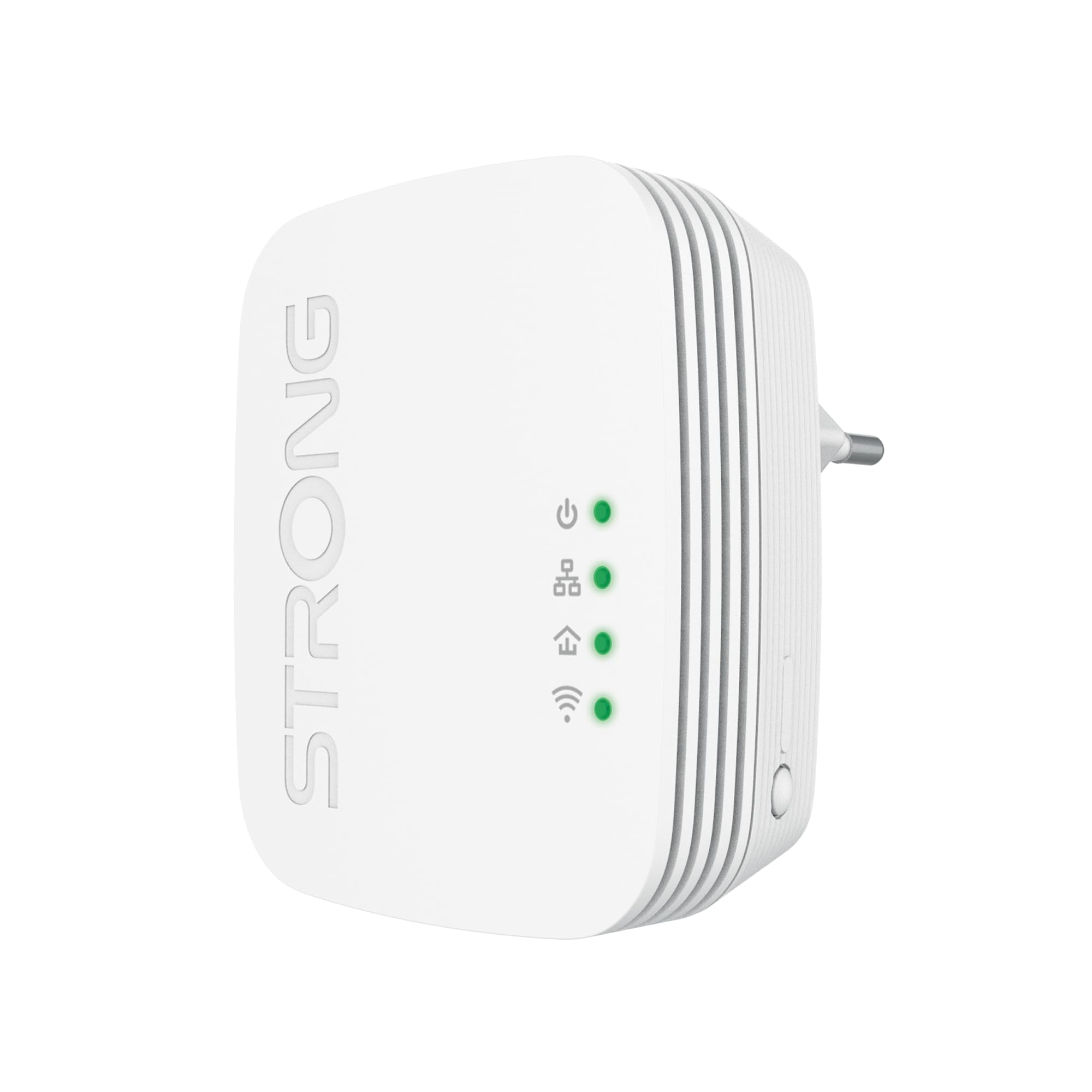 STRONG AV600 Wireless Powerline Kit, WiFi N300, Ethernet Ports, Powerline WiFi Extender,  IE / UK Plug, Plug & Play
