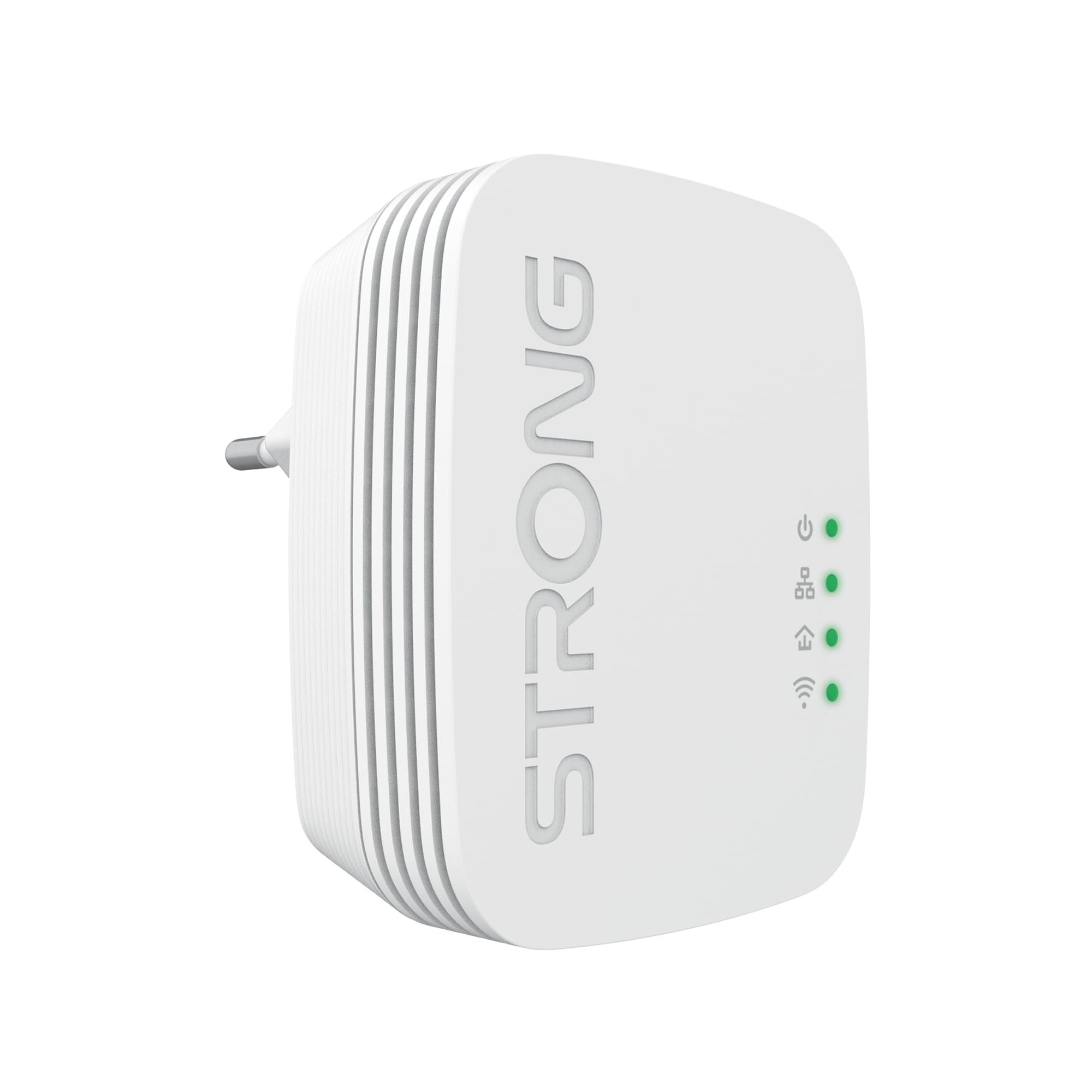 STRONG AV600 Wireless Powerline Kit, WiFi N300, Ethernet Ports, Powerline WiFi Extender,  IE / UK Plug, Plug & Play