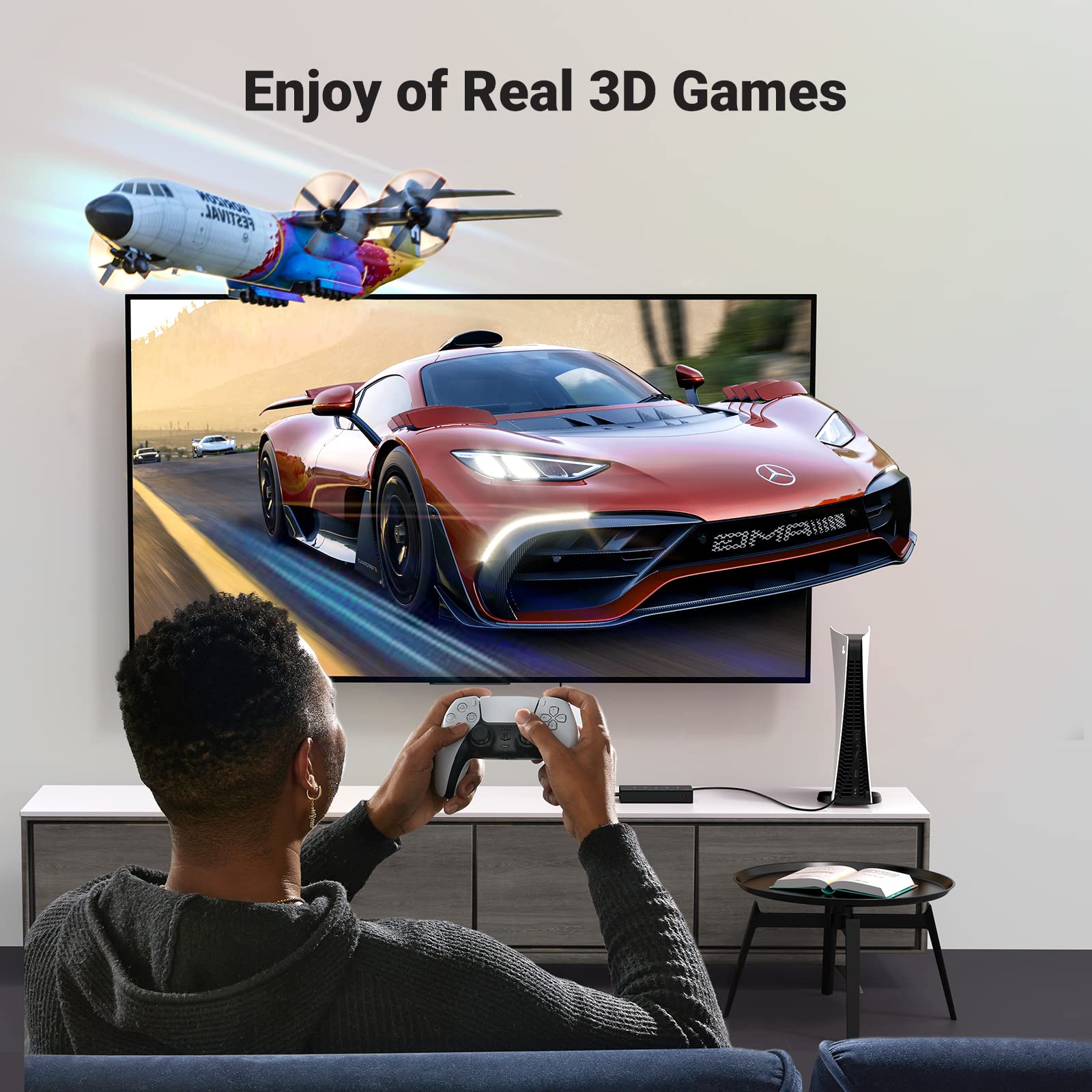 UGREEN HDMI Switch 5 in, 1 Out, HDMI Splitter 4K@60Hz with Remote, 5 Port HDMI 2.0 Switcher. 3D, CEC, HDR, HDCP 2.2