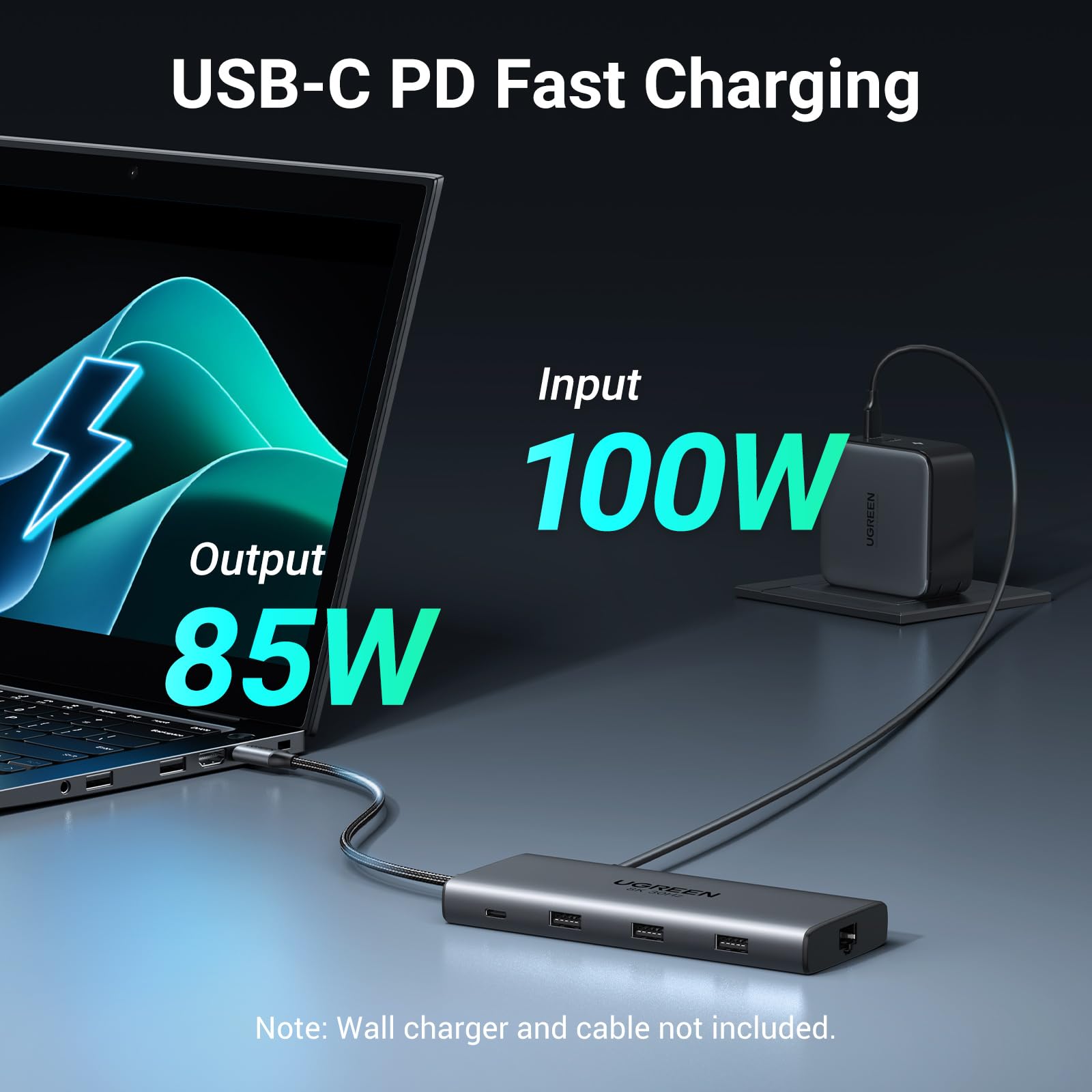 UGREEN Docking Station Revodok Pro 210 USB C Hub 10 in 1 Dual 4K 60Hz Single 8K 30Hz Gigabit Ethernet 100W PD 4x 5Gbps USB Ports SD TF USB C Dock for Laptops