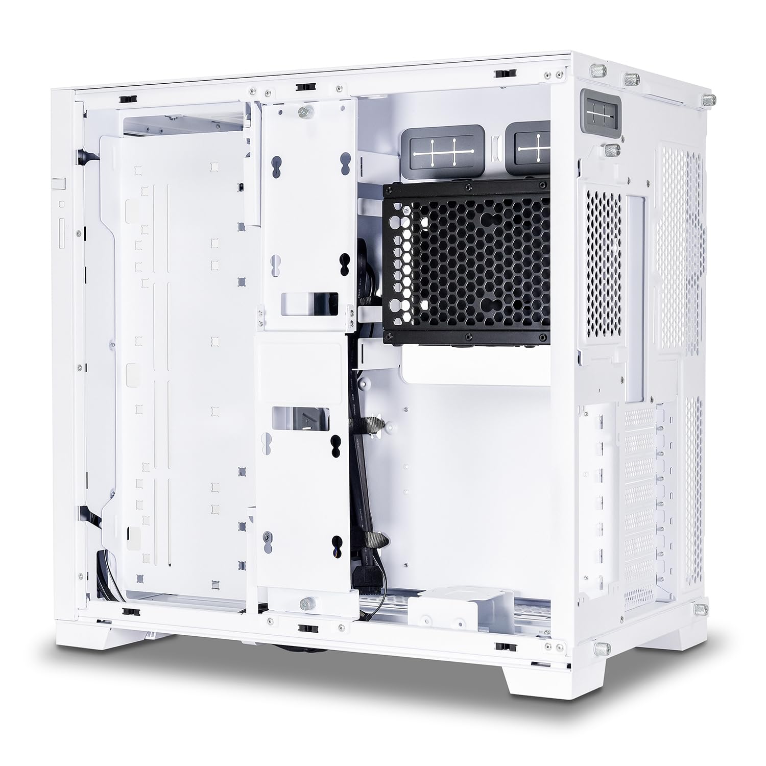 Lian Li O11D EVO White PC Case – Modular Mid-Tower, 3 GPU Mounting Options, High Airflow, Water Cooling Ready, Dual-Chamber Cable Management