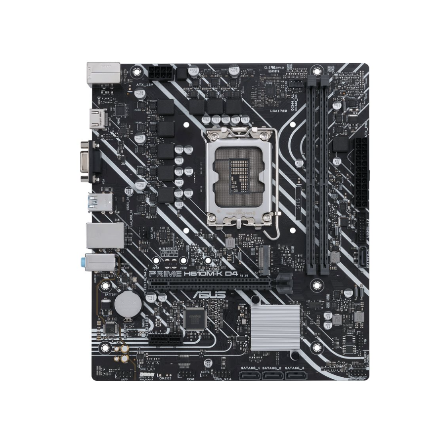 ASUS PRIME H610M-K D4, micro ATX, LGA1700 Socket, Mainboard