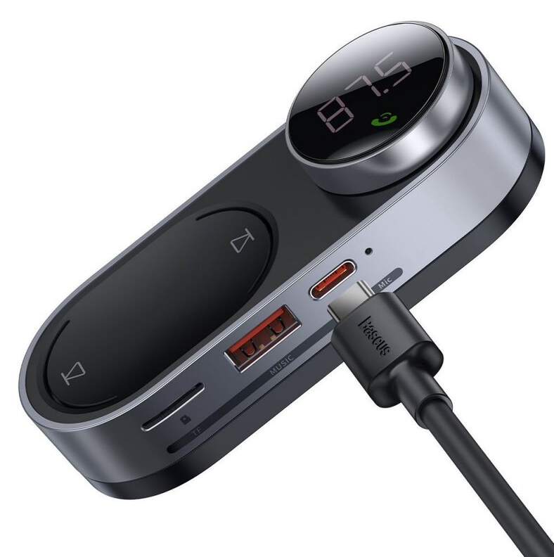 Baseus Solar Powered Bluetooth 5.0 FM transmitter and mp3 player
