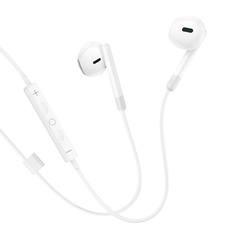 Earphones headset for iPhone and Android white with Volume Buttons and Microphone with 3.5mm. M109