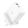 HOCO PD 65W Dual Port Charger. Laptops, MacBooks, iPads, Tablets, Phones, Power Banks. Intelligent Balance Technology, Fast Charge, Compact. C113B