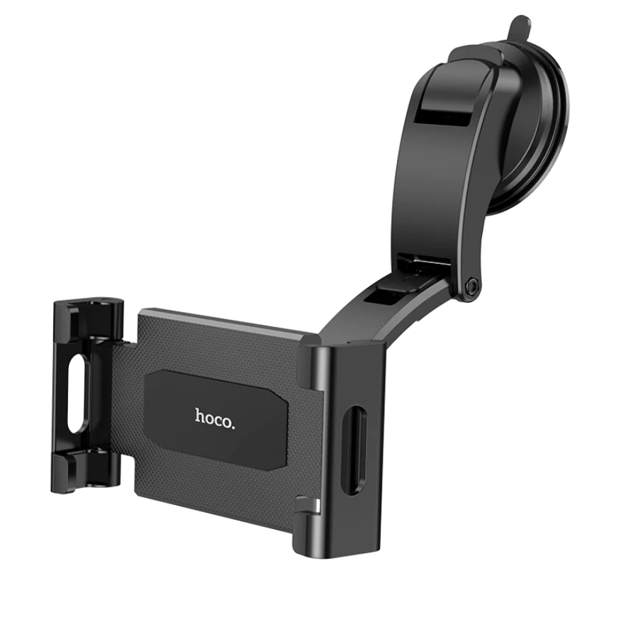 HOCO Car Holder: 360° Rotation, Universal Fit (6 to 12.9"), Strong Absorption, Sturdy Design for iPads, Tablets, Phones. On-the-Go Convenience. DCA27