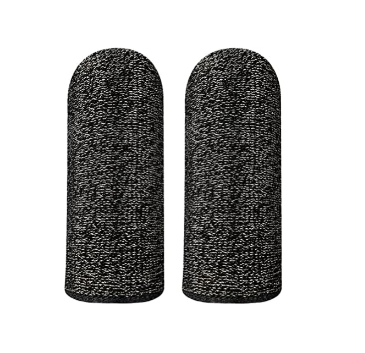 HOCO GM4 Phantom Fiber Finger Cots: Ultra-Light, Precise Gaming - Silver Fiber, 15-Needle Weaving, 0.4mm Thickness, 0.8g/pair.
