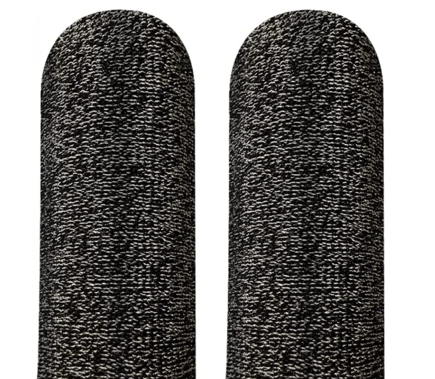 HOCO GM4 Phantom Fiber Finger Cots: Ultra-Light, Precise Gaming - Silver Fiber, 15-Needle Weaving, 0.4mm Thickness, 0.8g/pair.