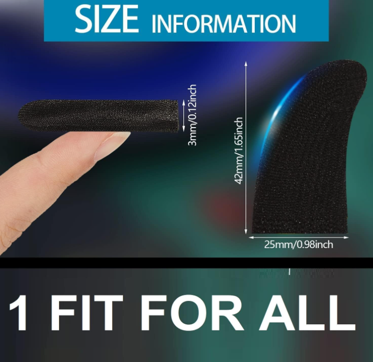 HOCO GM4 Phantom Fiber Finger Cots: Ultra-Light, Precise Gaming - Silver Fiber, 15-Needle Weaving, 0.4mm Thickness, 0.8g/pair.