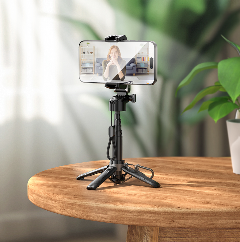HOCO K27 Aluminum Alloy Wireless Tripod & Selfie Stick with Bluetooth Remote for Smartphones (4.5–7.0 Inch)