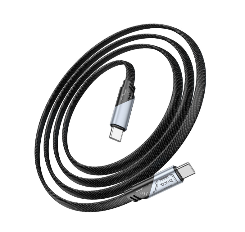 Hoco 1.2M 60W 3A USB-C to USB-C cable. Fast charge/data for iPhone 15 / 16, iPad 2020 or later, Samsung & android phones with USB C port. U119.