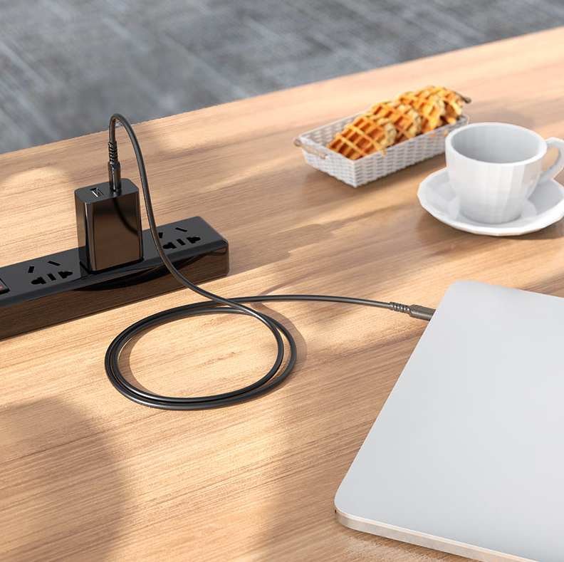 Hoco 1.5m 100W 5A USB-C to USB-C cable. Fast charge/data for iPhone 15, iPad 2020 to 2023, laptop, Samsung & android phones with USB C port. X62 Black