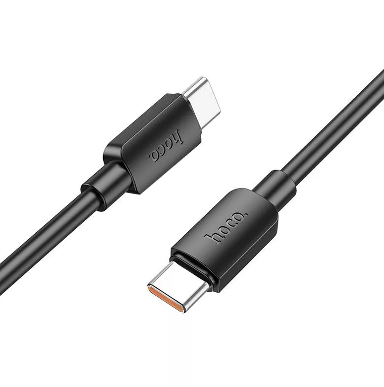 Hoco 1M 100w USB-C to USB-C cable. Fast charge and data transfer. For iPhone 15 / 16 & iPad(2020 or later). Android. X96. Black