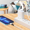 Hoco 1M 20W PD 3A USB-C to iPhone 5 to 14, iPad (pre 2019) Silicone cable. Fast charge and data transfer. X82 White