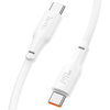 Hoco 1M 240w 5A USB-C to USB-C cable. Fast charge and data transfer. For Android, iPhone 15 / 16 & iPad(2020 or later). X93 White