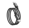 Hoco 2M 60w USB-C to USB-C braided cable. Fast charge and data transfer. For Android, iPhone 15 & iPad(2020 or later). X89 Black