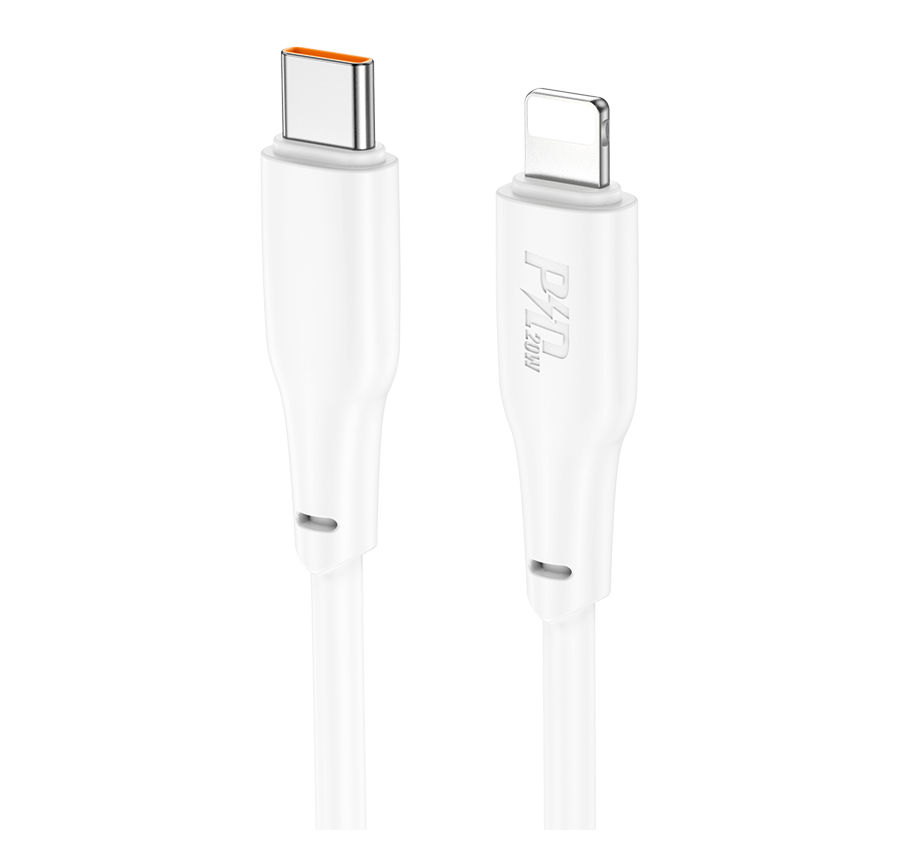 Hoco 2M 20w USB-C to iPhone cable. Fast charge and data transfer. For iPhone 15 / 16 & iPad(2020 or later). X93 White
