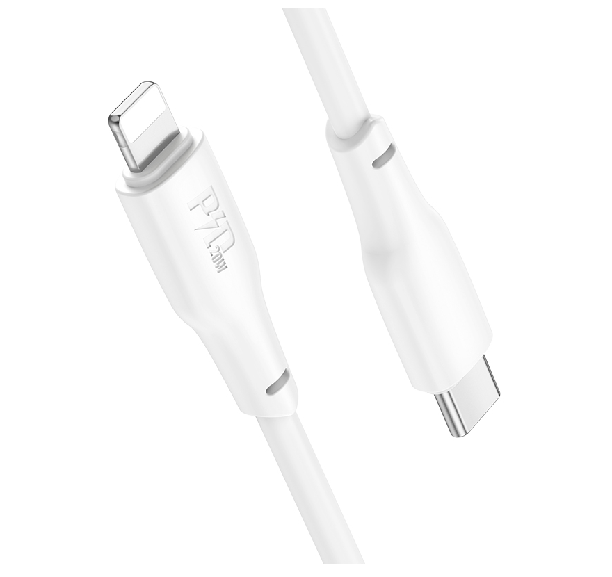 Hoco 2M 20w USB-C to iPhone cable. Fast charge and data transfer. For iPhone 15 / 16 & iPad(2020 or later). X93 White