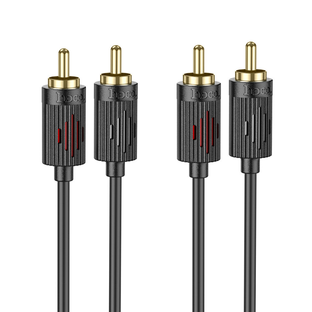 Hoco 2RCA to 2RCA Phono Audio Cable 1.5 metre lead connect TV to HiFI Amplifier sound bar. UPA29