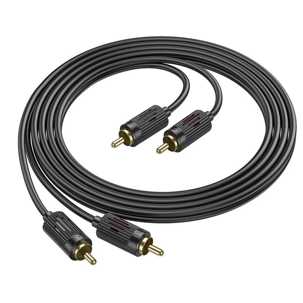 Hoco 2RCA to 2RCA Phono Audio Cable 1.5 metre lead connect TV to HiFI Amplifier sound bar. UPA29