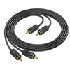 Hoco 2RCA to 2RCA Phono Audio Cable 1.5 metre lead connect TV to HiFI Amplifier sound bar. UPA29