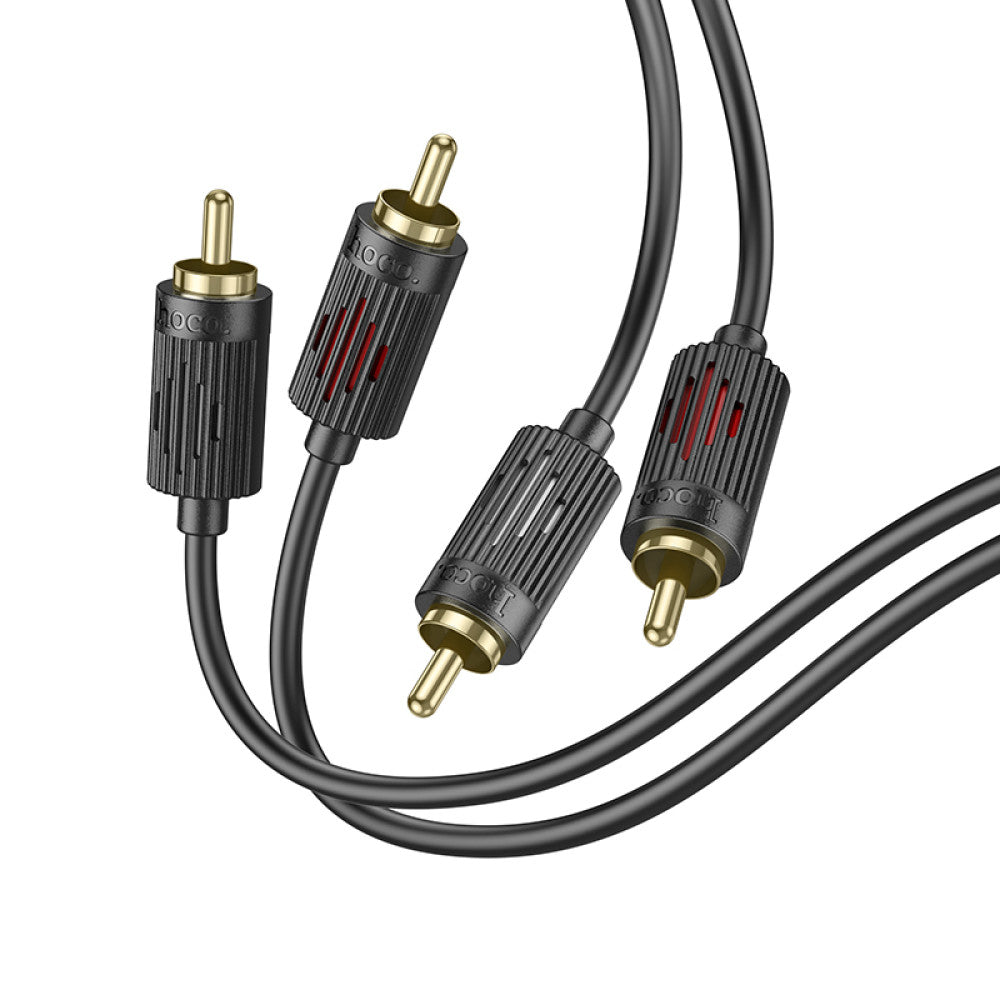 Hoco 2RCA to 2RCA Phono Audio Cable 1.5 metre lead connect TV to HiFI Amplifier sound bar. UPA29