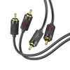Hoco 2RCA to 2RCA Phono Audio Cable 1.5 metre lead connect TV to HiFI Amplifier sound bar. UPA29