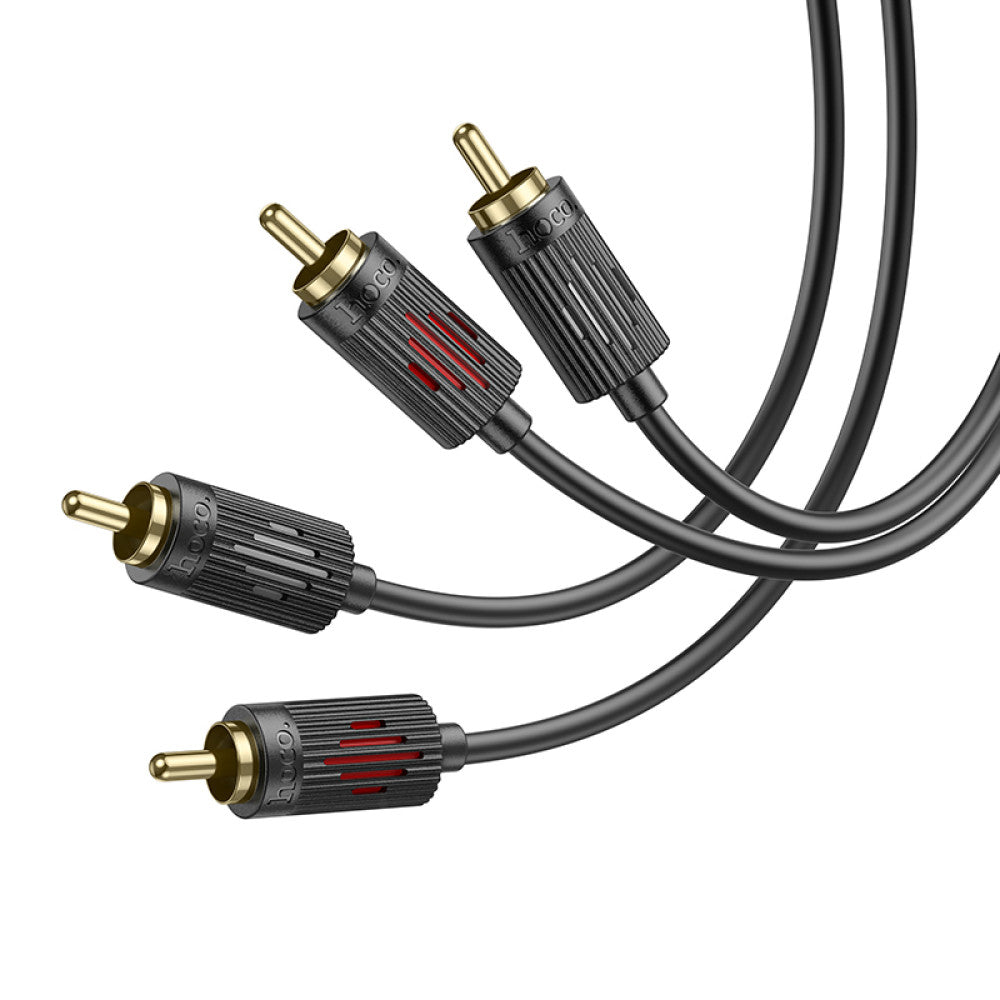Hoco 2RCA to 2RCA Phono Audio Cable 1.5 metre lead connect TV to HiFI Amplifier sound bar. UPA29