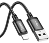 Hoco 3 metre 2.4a USB-A to iPhone 5 to 14, iPad pre 2019. Braided cable. Fast charge/data cable. X91 Black