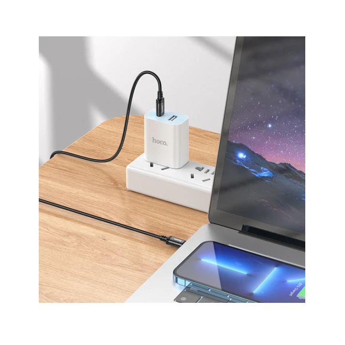 Hoco 3m 60w USB-C to USB-C braided cable, fast charge, data. For iPhone 15, iPad 2020 or later, laptop, samsung, android phones. X91