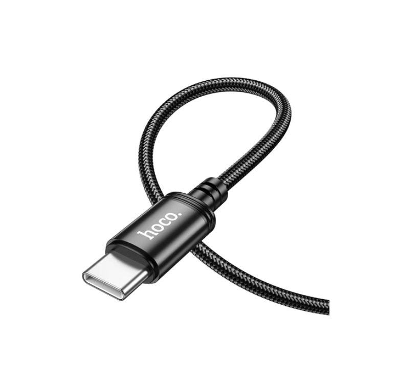 Hoco 3m 60w USB-C to USB-C braided cable, fast charge, data. For iPhone 15, iPad 2020 or later, laptop, samsung, android phones. X91