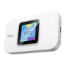 Hoco DQ12 Portable 4G WiFi Hotspot with Display White, 2100mAh, Supports 6 Users, LTE 150Mbps