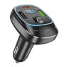 Hoco E76 Car Wireless Bluetooth FM Transmitter. Mic for Calls. USB Audio Playback Supports 32GB. USB-A  QC3.0 18W & USB-C PD 30W. DC 12-24V Charging.