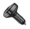 Hoco E76 Car Wireless Bluetooth FM Transmitter. Mic for Calls. USB Audio Playback Supports 32GB. USB-A  QC3.0 18W & USB-C PD 30W. DC 12-24V Charging.