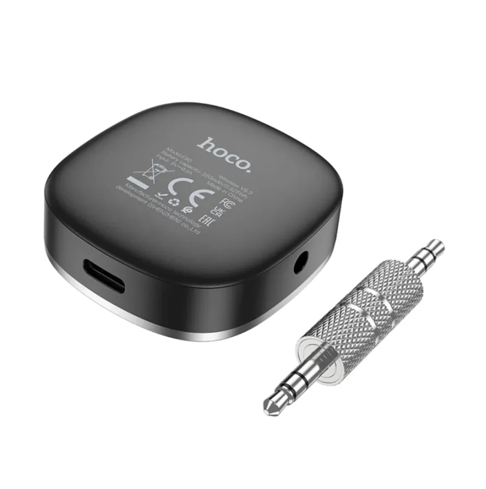 Hoco E80 Wireless Bluetooth AUX Receiver. Car Audio with Seamless Streaming and Hands-Free Calls