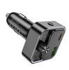 Hoco E81 Bluetooth FM transmitter. Handsfree calling, Dual USB fast car charger. USB C PD 30W & USB-A 18W QC3