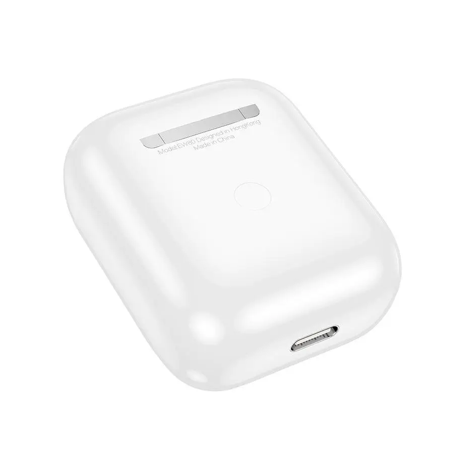 Hoco EW80 Magnificent 2nd Gen TWS Touch Screen Bluetooth Headset Wireless Earbuds with Charging Case – White