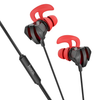 Hoco Gaming Earphones Mic headset AUX 3.5mm for laptop, computer, iPhone and Android black with Mic, call answer, music controls, volume M105