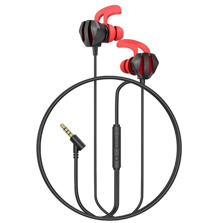 Hoco Gaming Earphones Mic headset AUX 3.5mm for laptop, computer, iPhone and Android black with Mic, call answer, music controls, volume M105