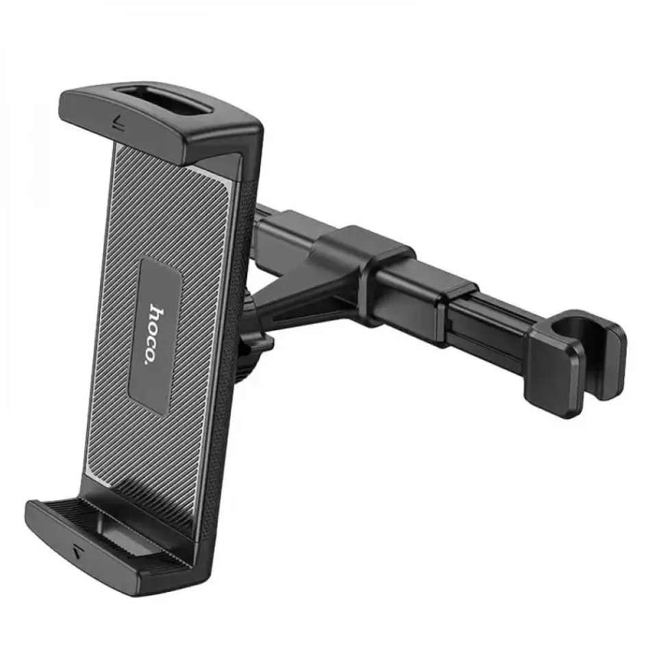 Hoco Headrest Car Holder: 360° Rotation, for Phones, Tablets, iPad. sized 4.7-12.9 inches. Shockproof. Easy Install for In-Car Entertainment. CA121