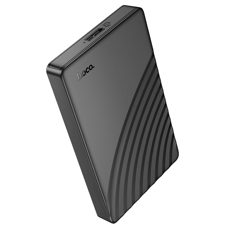 Hoco USB 3 SATA Harddisk enclosure for 2.5 inch SATA HDD or SATA SSD. HB46. Black
