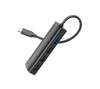 Hoco USB C To 4 Port USB 2.0 / 3.0 Hub Black compatibility PC or MAC. HB41