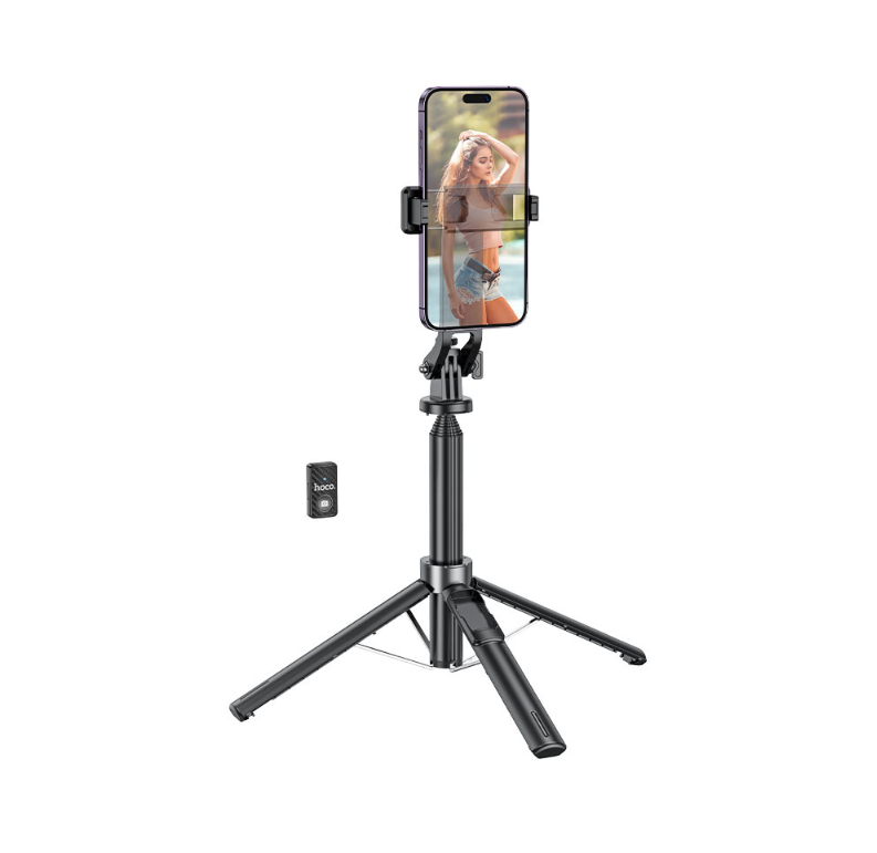 Hoco Wireless 137cm Selfie Stick. Tripod Monopod with Bluetooth Remote Shutter. Universal for iPhone Android Smartphones K21