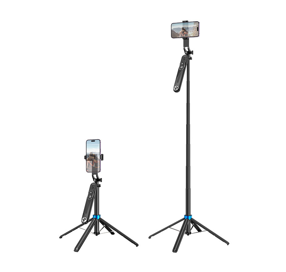Hoco Wireless 175cm Selfie Stick. Tripod Monopod with Bluetooth Remote Shutter. Universal for iPhone Android Smartphones K22