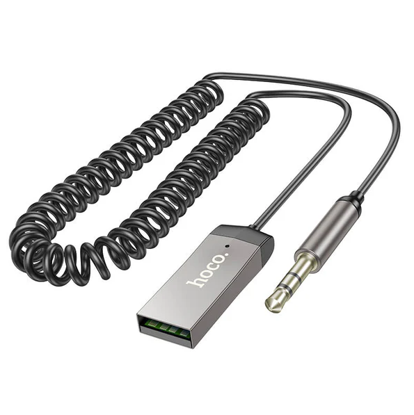 Hoco Wireless Bluetooth Audio Receiver. Bluetooth to 3.5mm AUX Cable Audio Adapter. USB Powered. E78