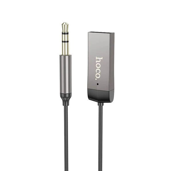 Hoco Wireless Bluetooth Audio Receiver. Bluetooth to 3.5mm AUX Cable Audio Adapter. USB Powered. E78